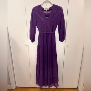 American Glamour Badgley Mishka Purple Maxi Dress